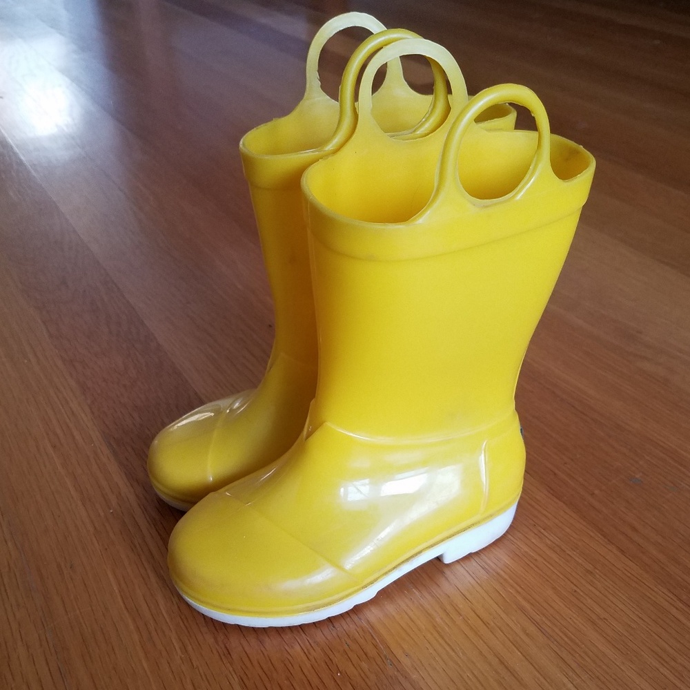 Toms Toddler 7 Yellow Rain Boots